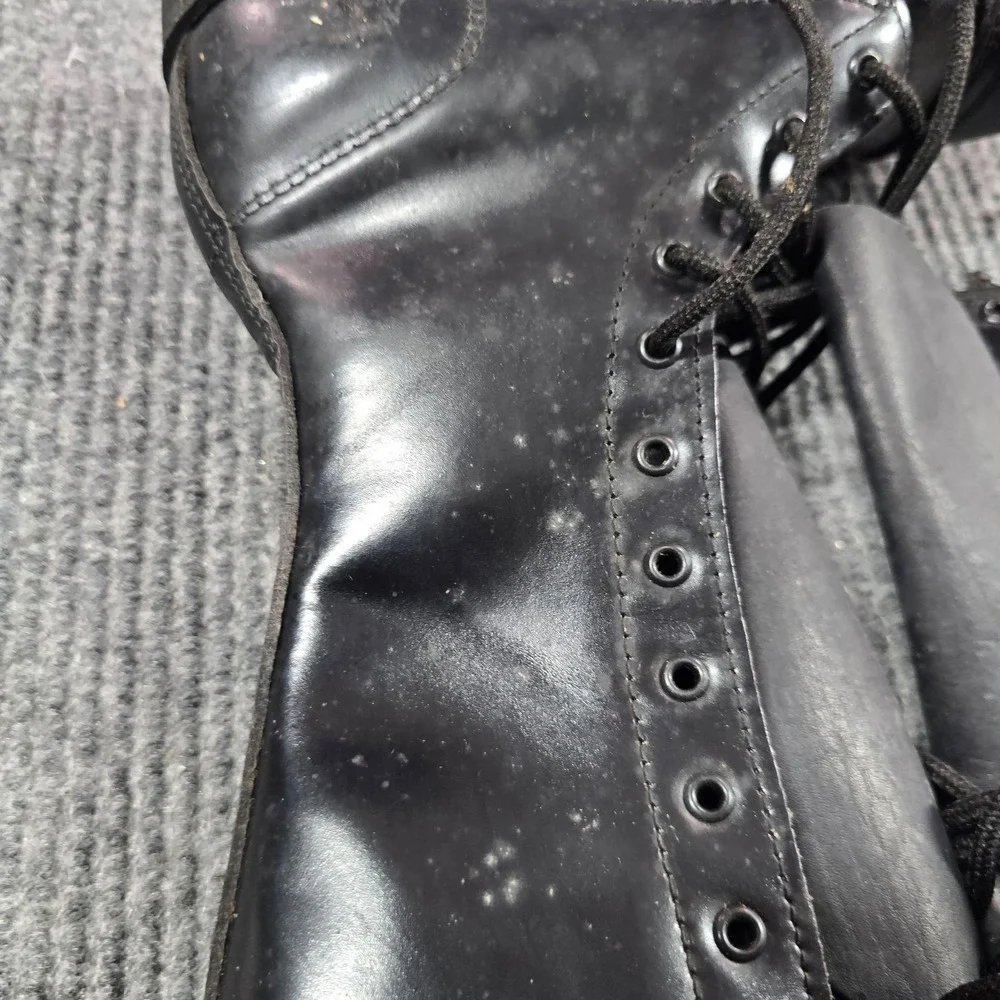Carolina Boots Mens Size 3.5 D Black Leather Para-Trooper Jump Combat Cap Toe